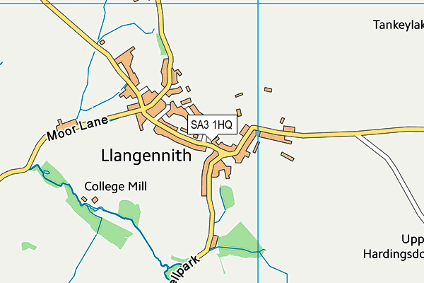 SA3 1HQ map - OS VectorMap District (Ordnance Survey)