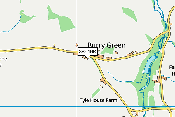 SA3 1HR map - OS VectorMap District (Ordnance Survey)