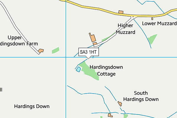 SA3 1HT map - OS VectorMap District (Ordnance Survey)