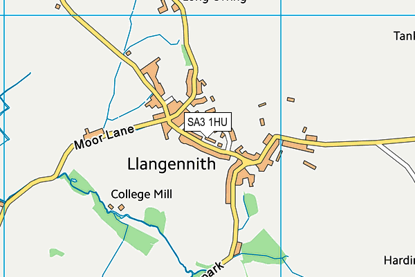 SA3 1HU map - OS VectorMap District (Ordnance Survey)