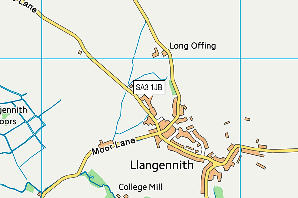 SA3 1JB map - OS VectorMap District (Ordnance Survey)