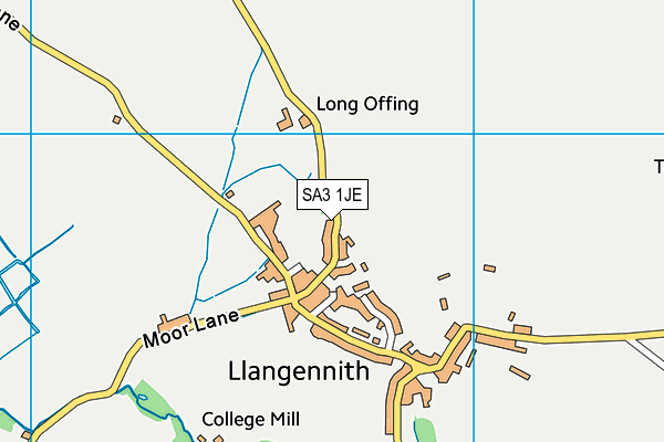 SA3 1JE map - OS VectorMap District (Ordnance Survey)