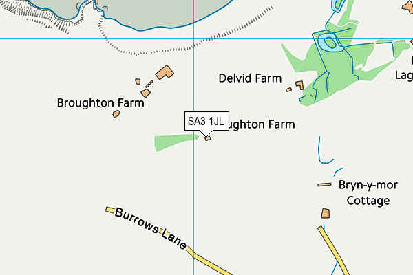 SA3 1JL map - OS VectorMap District (Ordnance Survey)