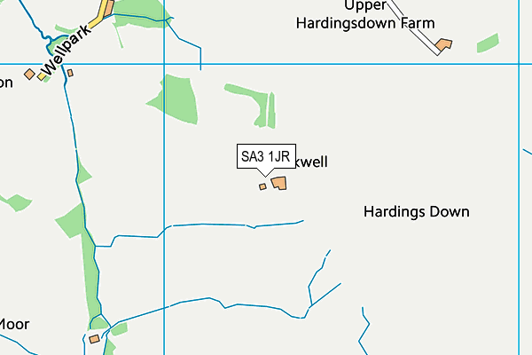 SA3 1JR map - OS VectorMap District (Ordnance Survey)