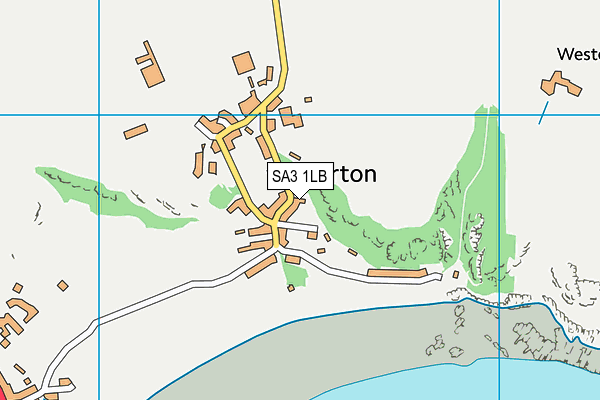 SA3 1LB map - OS VectorMap District (Ordnance Survey)