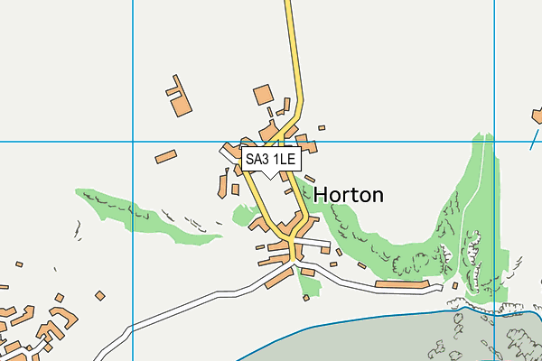 SA3 1LE map - OS VectorMap District (Ordnance Survey)