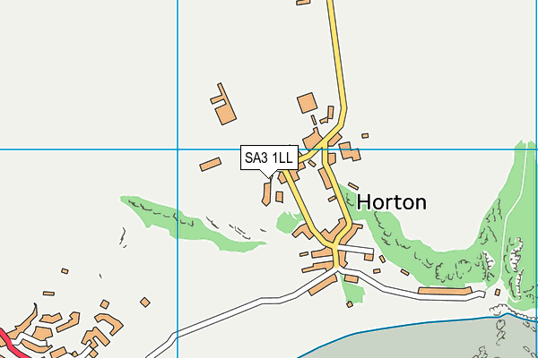 SA3 1LL map - OS VectorMap District (Ordnance Survey)