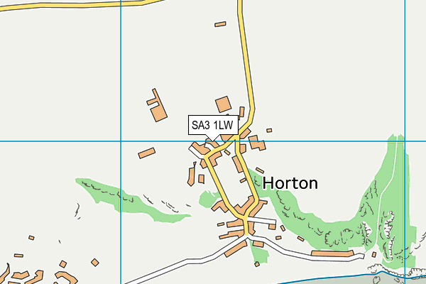 SA3 1LW map - OS VectorMap District (Ordnance Survey)