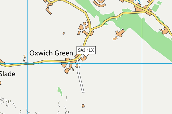 SA3 1LX map - OS VectorMap District (Ordnance Survey)