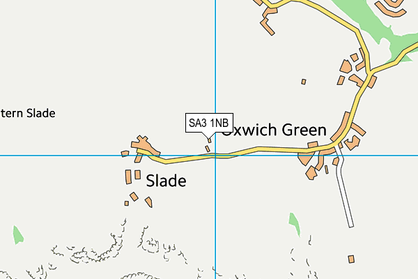 SA3 1NB map - OS VectorMap District (Ordnance Survey)