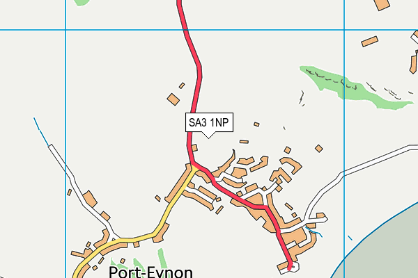 SA3 1NP map - OS VectorMap District (Ordnance Survey)