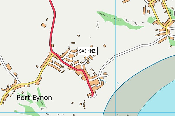 SA3 1NZ map - OS VectorMap District (Ordnance Survey)