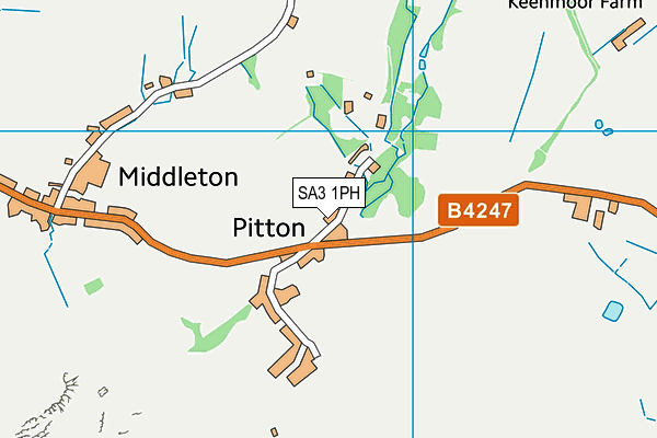 SA3 1PH map - OS VectorMap District (Ordnance Survey)