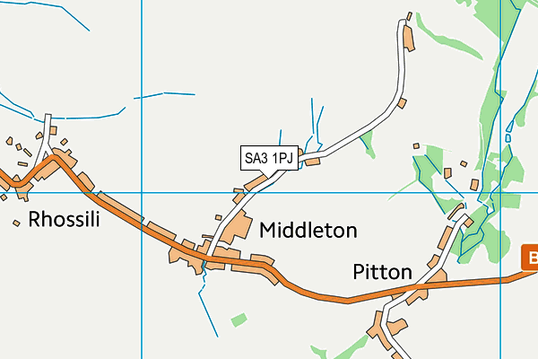 SA3 1PJ map - OS VectorMap District (Ordnance Survey)