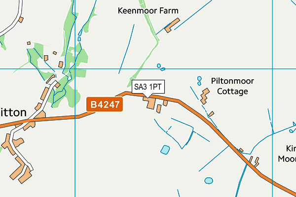 SA3 1PT map - OS VectorMap District (Ordnance Survey)