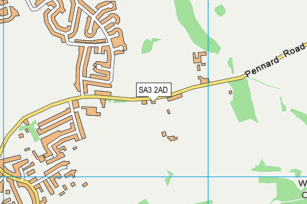 Pennard Primary School map (SA3 2AD) - OS VectorMap District (Ordnance Survey)