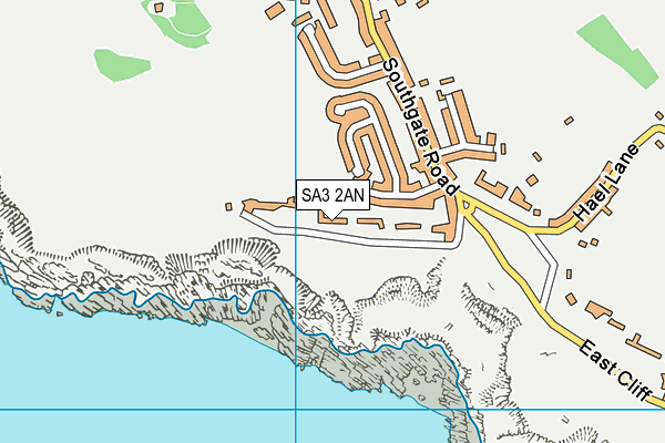 SA3 2AN map - OS VectorMap District (Ordnance Survey)