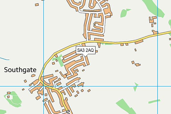 SA3 2AQ map - OS VectorMap District (Ordnance Survey)