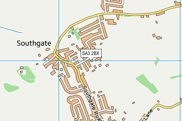 SA3 2BX map - OS VectorMap District (Ordnance Survey)