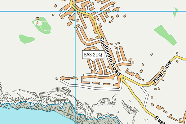 SA3 2DQ map - OS VectorMap District (Ordnance Survey)