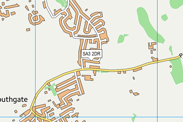 SA3 2DR map - OS VectorMap District (Ordnance Survey)