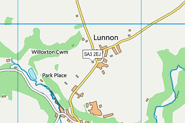 SA3 2EJ map - OS VectorMap District (Ordnance Survey)