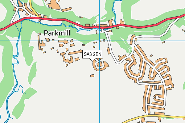 SA3 2EN map - OS VectorMap District (Ordnance Survey)