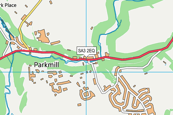 SA3 2EQ map - OS VectorMap District (Ordnance Survey)