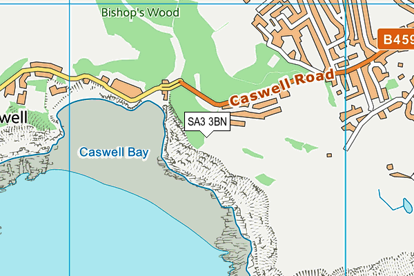 SA3 3BN map - OS VectorMap District (Ordnance Survey)