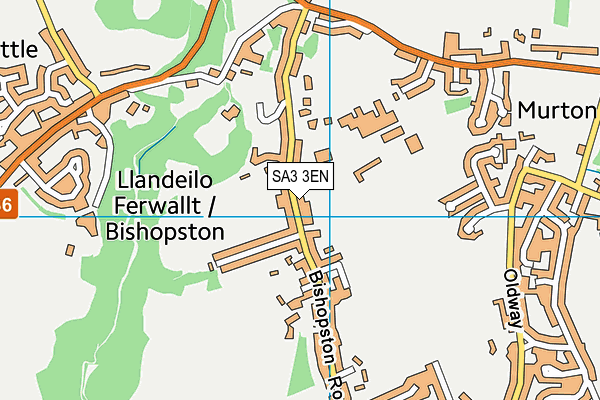 Bishopston Primary School map (SA3 3EN) - OS VectorMap District (Ordnance Survey)