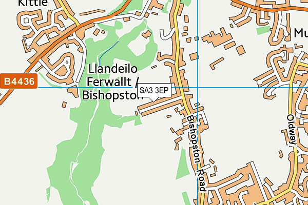 SA3 3EP map - OS VectorMap District (Ordnance Survey)