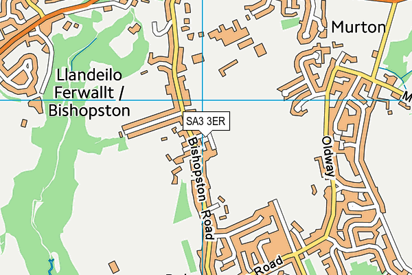 SA3 3ER map - OS VectorMap District (Ordnance Survey)