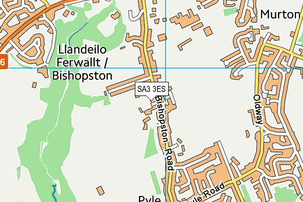 SA3 3ES map - OS VectorMap District (Ordnance Survey)