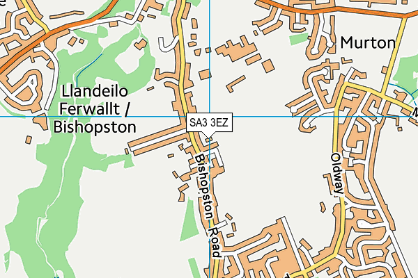 SA3 3EZ map - OS VectorMap District (Ordnance Survey)