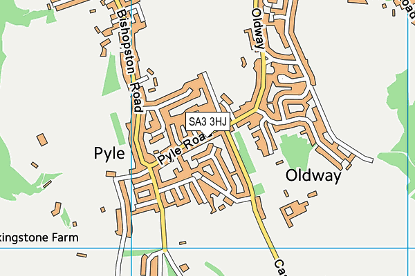 SA3 3HJ map - OS VectorMap District (Ordnance Survey)