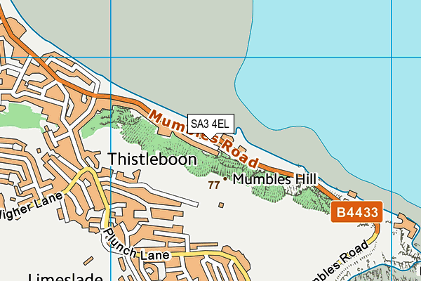 SA3 4EL map - OS VectorMap District (Ordnance Survey)
