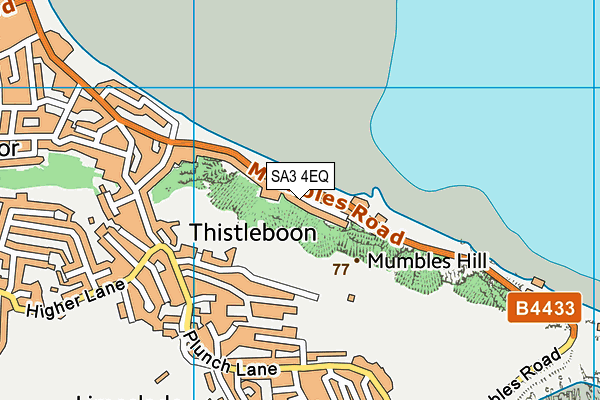 SA3 4EQ map - OS VectorMap District (Ordnance Survey)