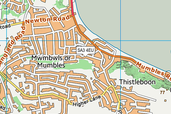 SA3 4EU map - OS VectorMap District (Ordnance Survey)