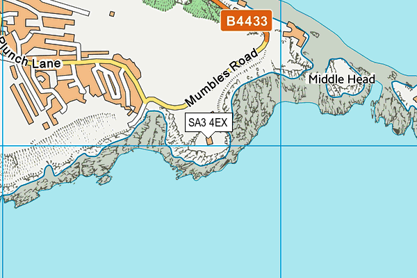 SA3 4EX map - OS VectorMap District (Ordnance Survey)