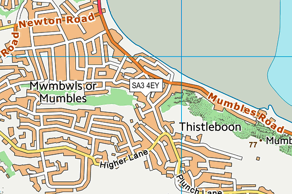 SA3 4EY map - OS VectorMap District (Ordnance Survey)