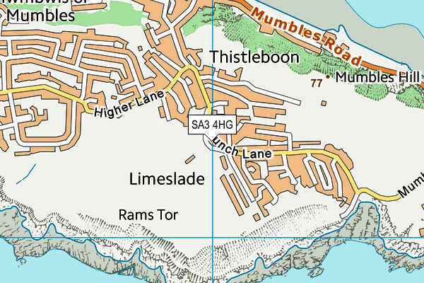 SA3 4HG map - OS VectorMap District (Ordnance Survey)