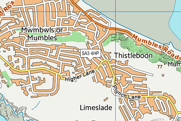 SA3 4HP map - OS VectorMap District (Ordnance Survey)