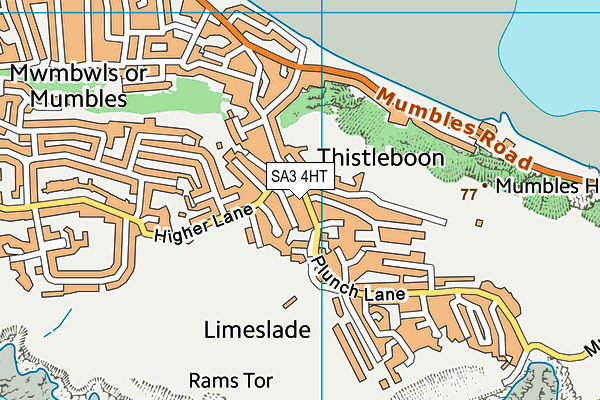 SA3 4HT map - OS VectorMap District (Ordnance Survey)