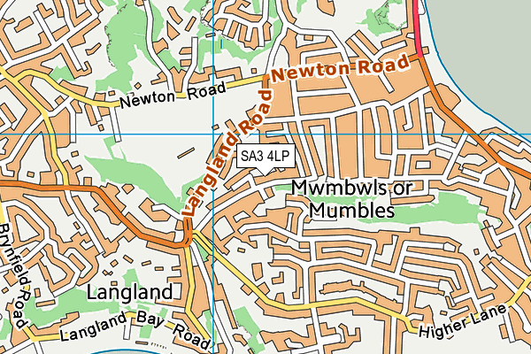 SA3 4LP map - OS VectorMap District (Ordnance Survey)