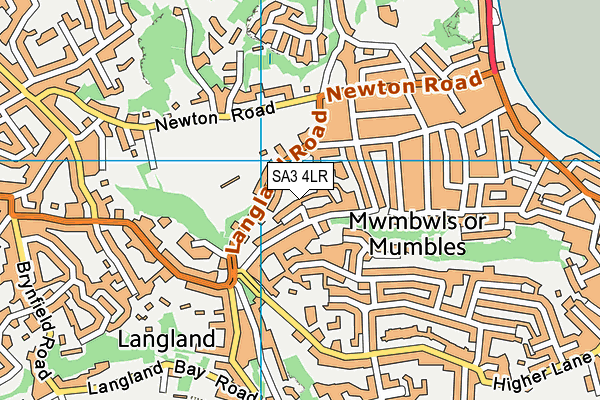 SA3 4LR map - OS VectorMap District (Ordnance Survey)