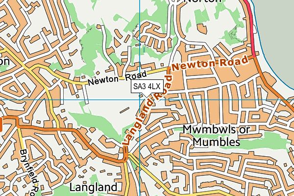 SA3 4LX map - OS VectorMap District (Ordnance Survey)
