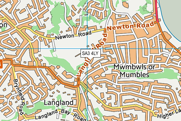 SA3 4LY map - OS VectorMap District (Ordnance Survey)