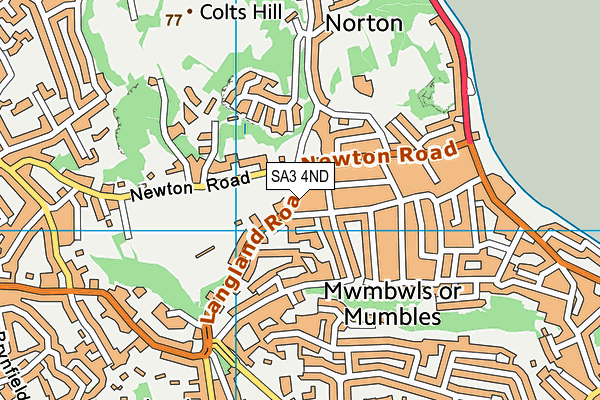 SA3 4ND map - OS VectorMap District (Ordnance Survey)