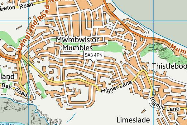SA3 4PN map - OS VectorMap District (Ordnance Survey)