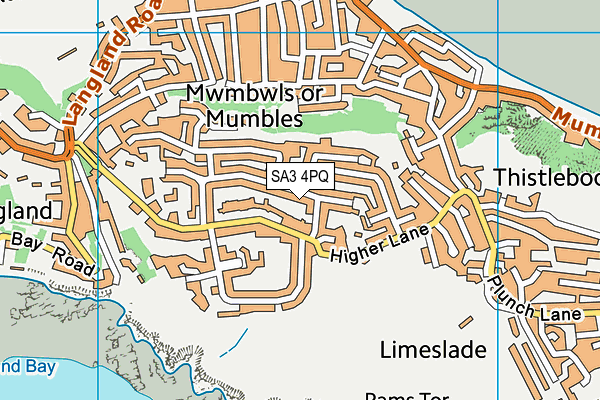 SA3 4PQ map - OS VectorMap District (Ordnance Survey)